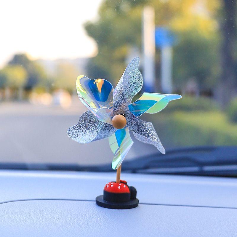 Car Decoration Car Color Small Windmillcar Interior Decorationrotating with the Wind Motorcycle Electric Car Windmill Decoration