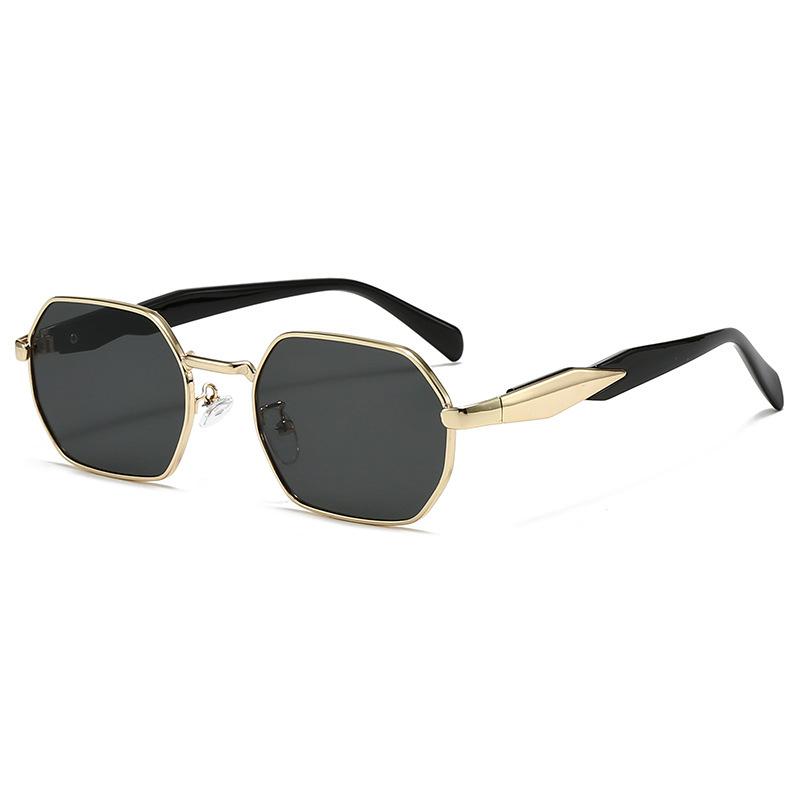 

New metal sunglasses men s and women s high-end retro glasses polygonal small frame UV anti-UV sunglasses