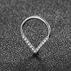 Heart Hinged Nose Ring Hoop Teardrop Septum Hoop Conch Daith Helix Ring Hoops Rook Tragus Ring Lip Ring Cartilage Earrings Hoop