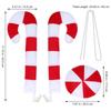 Christmas Car Accessories Reindeer Antlers Nose Set Candy Cane Design Easy Install Durable Fabric Car Decoration For Xmas