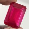 44.10 Ct Heated CERTIFIED Red Ruby Stunning Emerald Cut Loose Gemstone