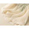 Cotton Linen Blouse Summer Retro Casual Embroidery Shirt Women's Top Short Sleeve Round Neck Blouses
