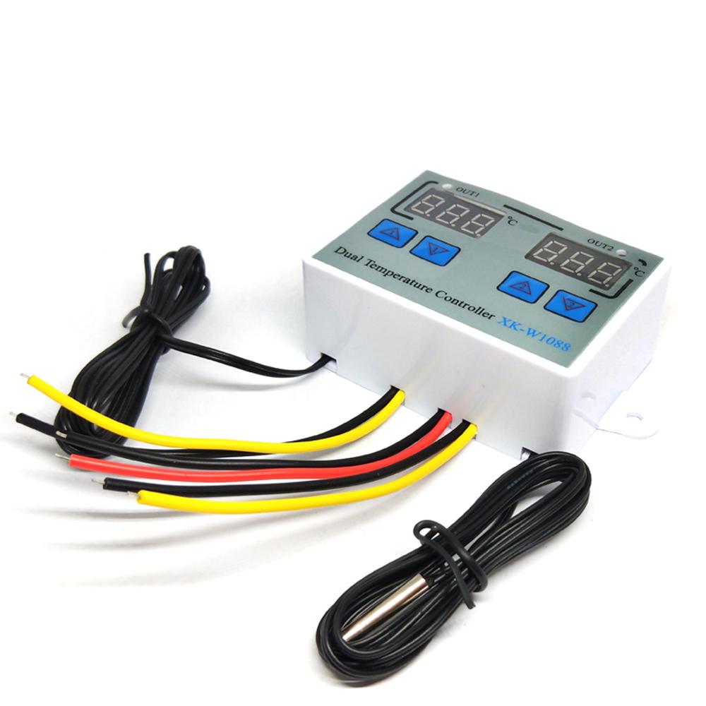 Buy Dual Digital Thermostat Temperature Controller Two Relay Output ...