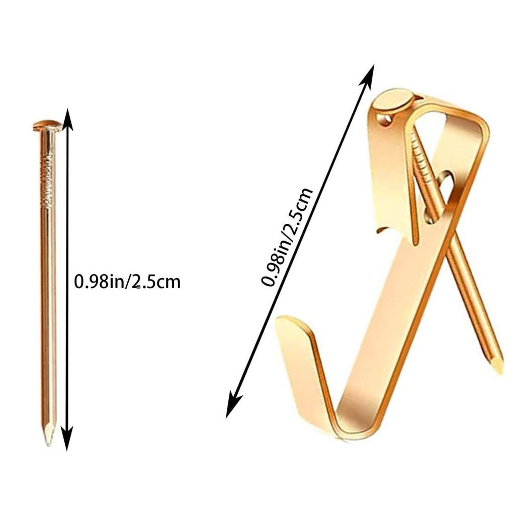 50pcs Heavy-Duty 30LB Steel Wall Hooks with Pre-Drilled Holes - Easy Installation Secure Wall-Mounted Hardware