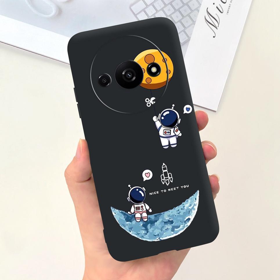 Rückseite für Xiaomi Redmi A3 4G Drachen Cartoon Tiere Cartoon Malerei Funda Etui für Xiomi RedmiA3 A 3 Weiche TPU Silikon Tasche