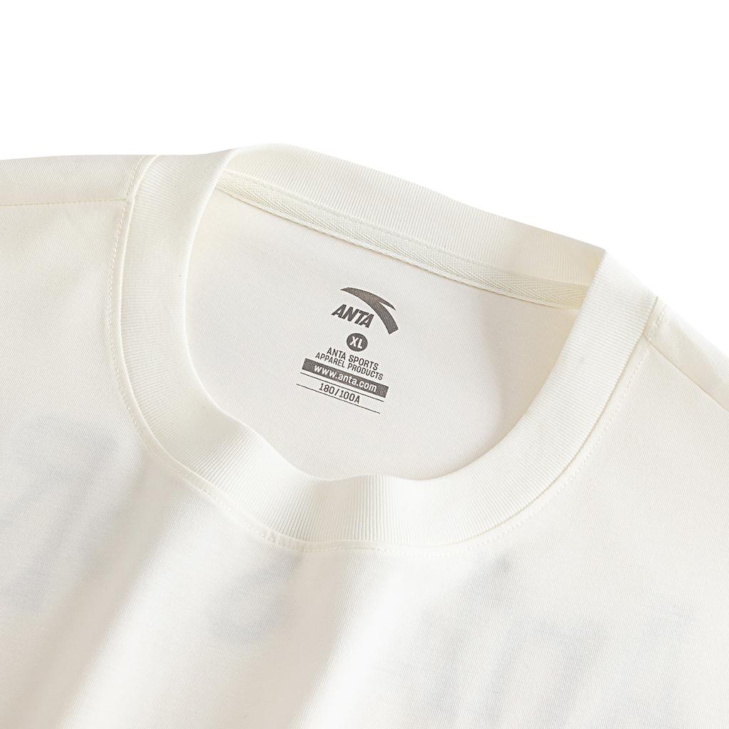 Anta Life Series Short Sleeve Knitted Shirt Summer 2026 T-Shirt Unisex Tops Ivory-White 972628118-1