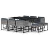 Day and Night - Day and Night Garden Dining Set 11 Pieces with Gray Synthetic Rattan Cushions