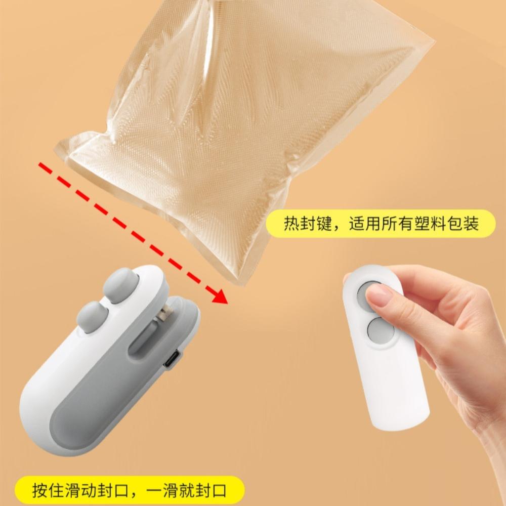 Mini Heat Bag Sealing Machine Package Sealer Bags Plastic Food Sealer Clip Bag Handheld Food Packaging Heat Sealer