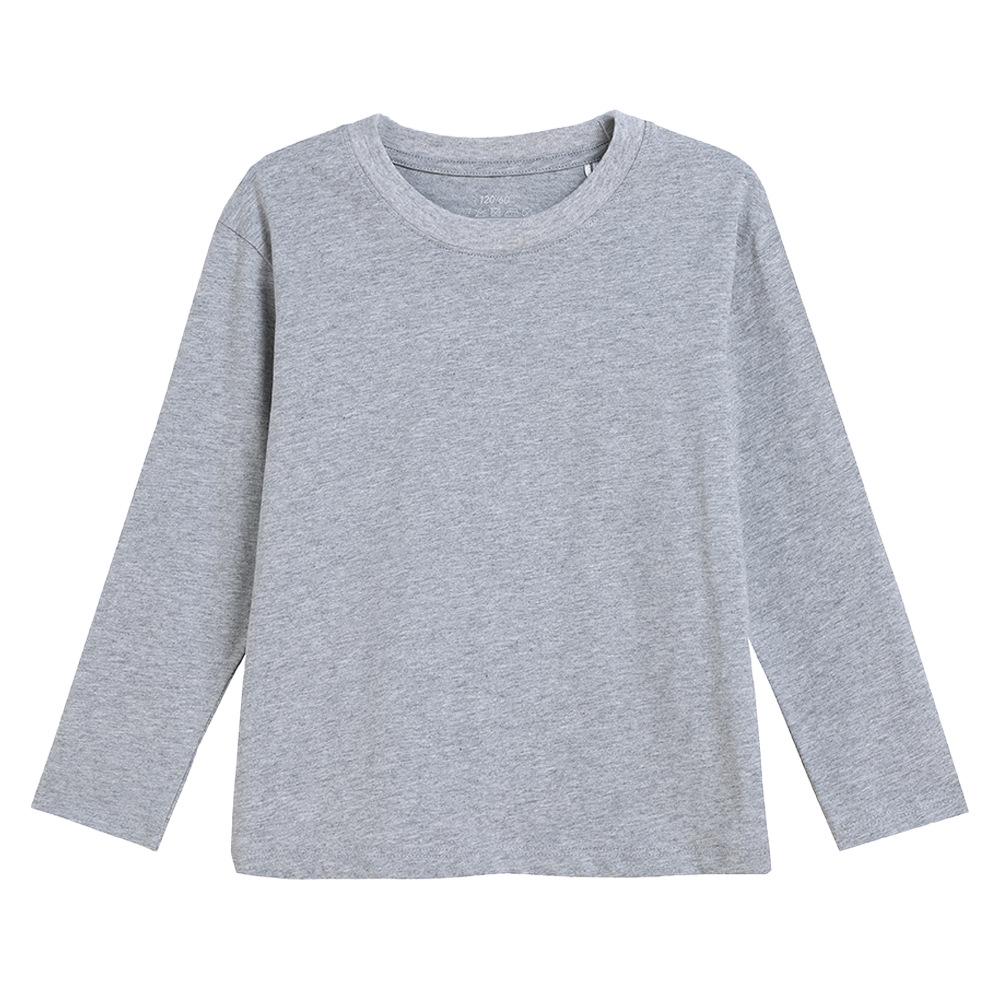 Bawełniany Długi Rękaw dla Dzieci - Okrągły Dekolt T-shirt dla Chłopców lub Dziewczynek na Jesień