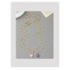 Meier K-stylefashionable Purple Enamel Dripping Glaze Heart Necklace Clavicle Chain Stacked Inssweater Chain