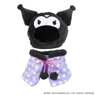 [Naito Design Institute] Plush Costumer Kuromi, Size M, Plush Clothes for Ages 6 and Up, Hat Width: Approx. 19.5cm