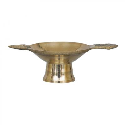 Brass Diya with Stand and Holder,
