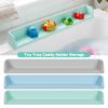 Garde-éclaboussures 80 cm pour baignoire Enfants Silicone Plus Longue Étagère de jeu pour baignoire avec ventouses pour douche Enfants et Porte-jouets