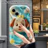 Phone Case: 2D Flat Design Suitable for iPhone 18, 17, 16, 15, 14, 13 Pro Protective Case, Bowknot Puppy Head, Perfect Christmas and Halloween Holiday