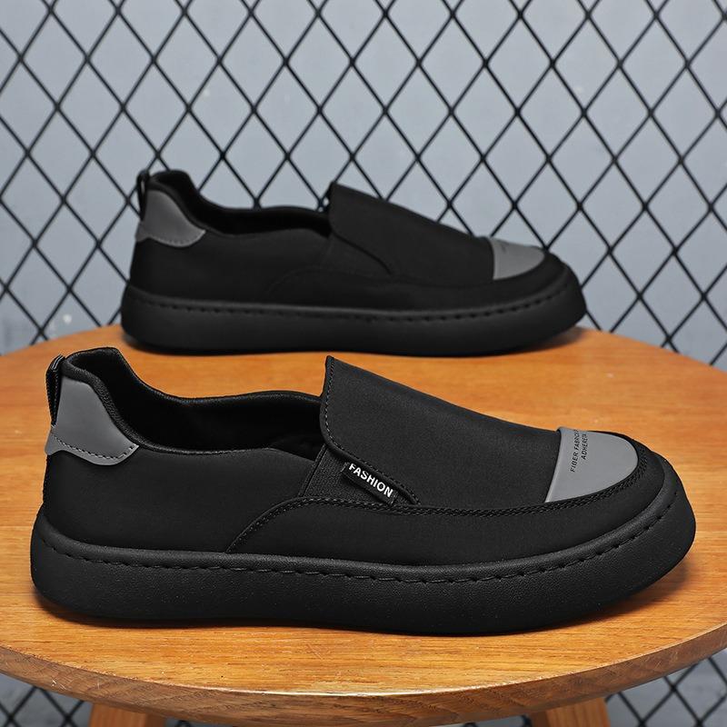 Spring and Summer New Casual Versatile Cloth Shoes Men's Color Matching Breathable One-pedal Lazy Tide Shoes Niche Retro Men's Shoes