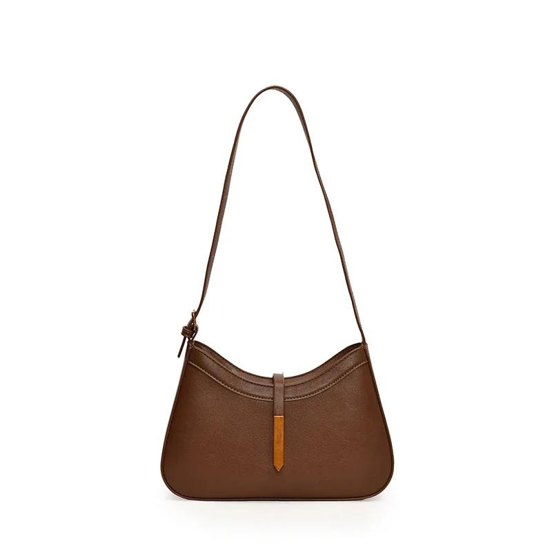 

Высококачественный сплошной ПУ плечо простое универсальное чувство роскоши осень и зима новые стили женственные