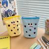 Cookies Creative Pencil Bag Female High-value Student Foldable Pencil Bag Large Capacity Makeup Brush Storage Bag