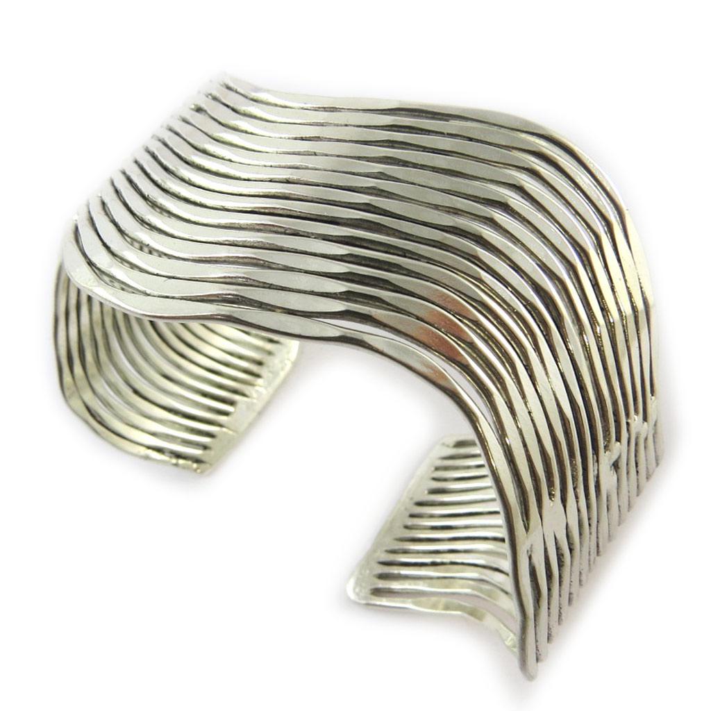 Les Trésors De Lily [N8081] - Silver 'Cleopatra' Designer Bracelet