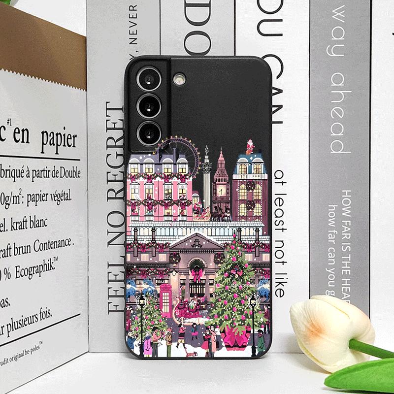 

Christmas Building Winter Snow Scenery Phone Case for Samsung Galaxy A56 A42 A14 A55 A16 A54 A36 A53 A52 A51 A50 A15 Soft Cover Galaxy A50