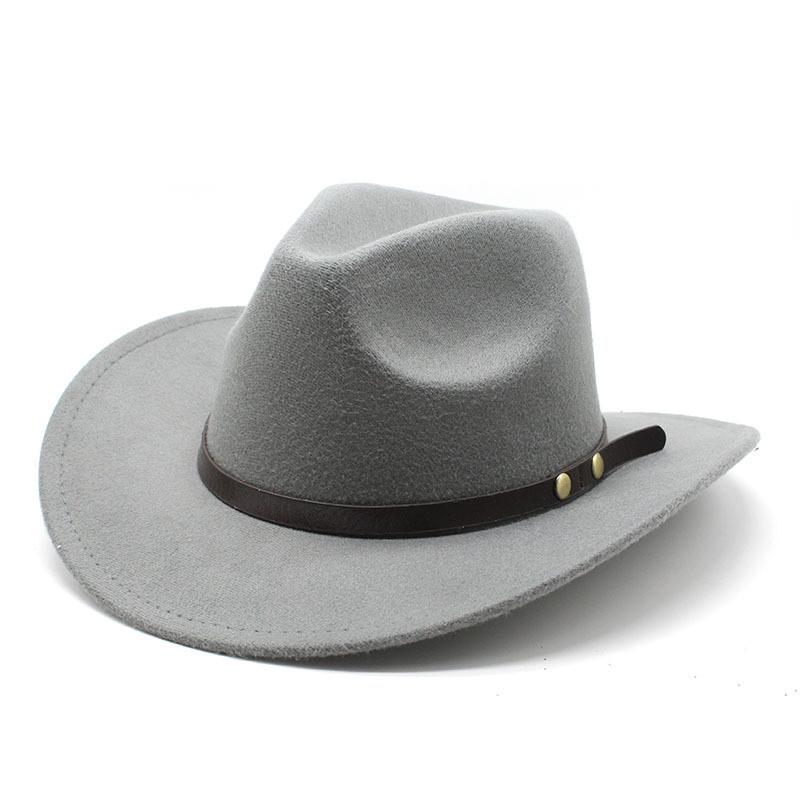 Western Cowboy Hat For Men And Women With Felt Material Sun Protection Summer Accessory