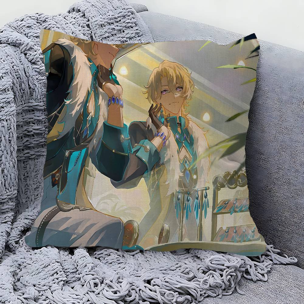 Game Honkai Star Rail Aventurine Pillow Gift Home Office Decoration Bedroom Sofa Car Cushion Cover Case X