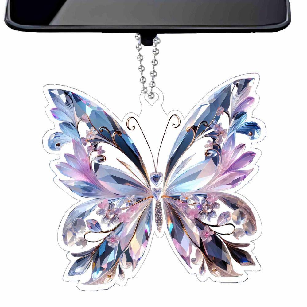 Acryl Auto Zubehör Schmetterlingsform Heimdekoration Neuwagen Anhänger Weihnachtsdekoration