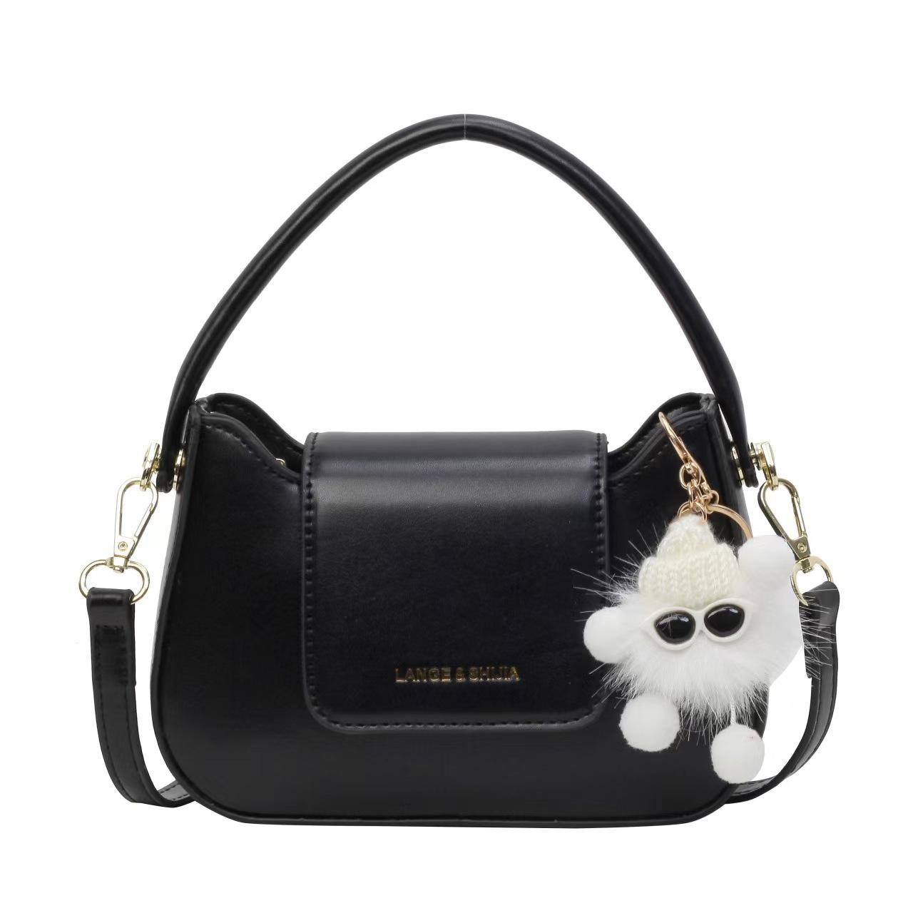 

Ручная маленькая женская сумка через плечо в иностранном стиле, сумка-мессенджер для ручного ношения, сумка для поездок на работу чёрный