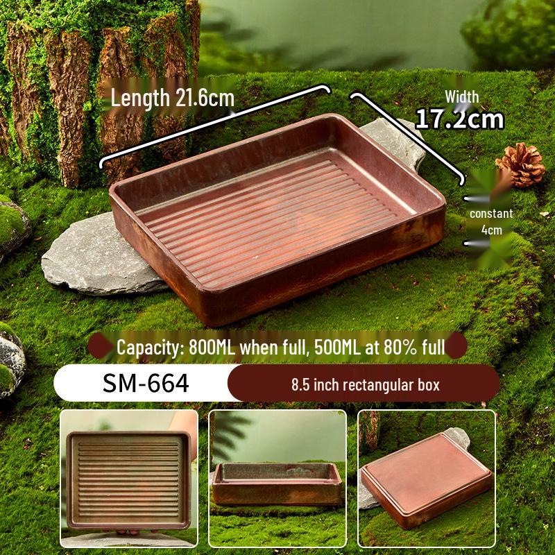 Melamine Plate for Gourmet Hot Pot, Barbecue & Shrimp: Mountain & Field Design