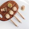 Long Handle Pot Brush Sisal Coconut Palm Cleaning Brush Beech Can Be Replaced Brush Head Washing Pot Brush Bowl Stove Oil-proof and Anti-fouling Brush