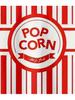 Printed Design – Not Textured Men's Stylish Shirt, Red and White Striped Popcorn Print Short Sleeve Shirt, Men's Lapel Collar Open Front Fun Pattern