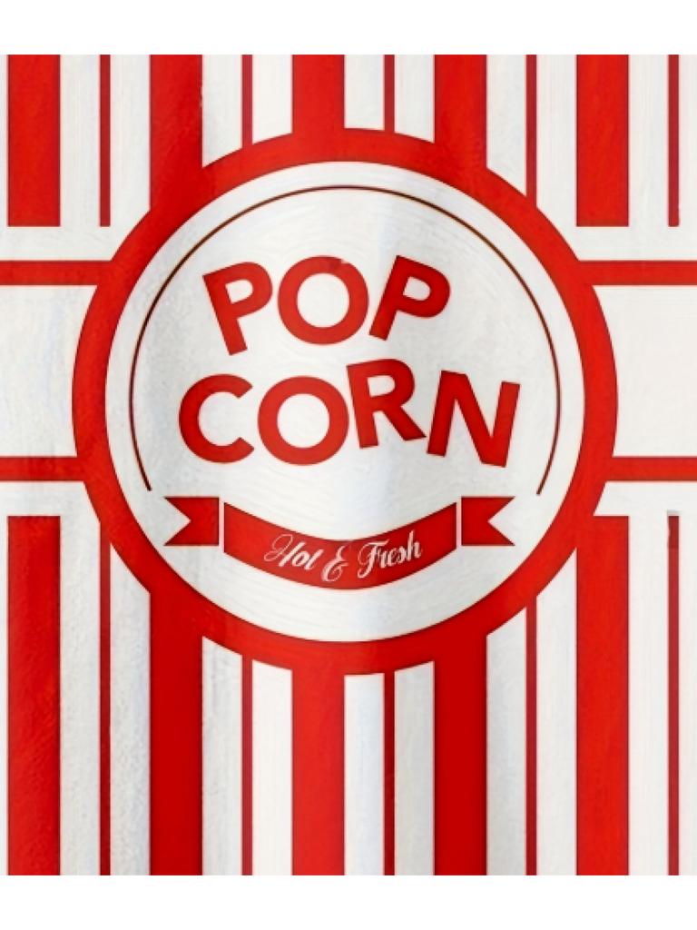 Printed Design – Not Textured Men's Stylish Shirt, Red and White Striped Popcorn Print Short Sleeve Shirt, Men's Lapel Collar Open Front Fun Pattern