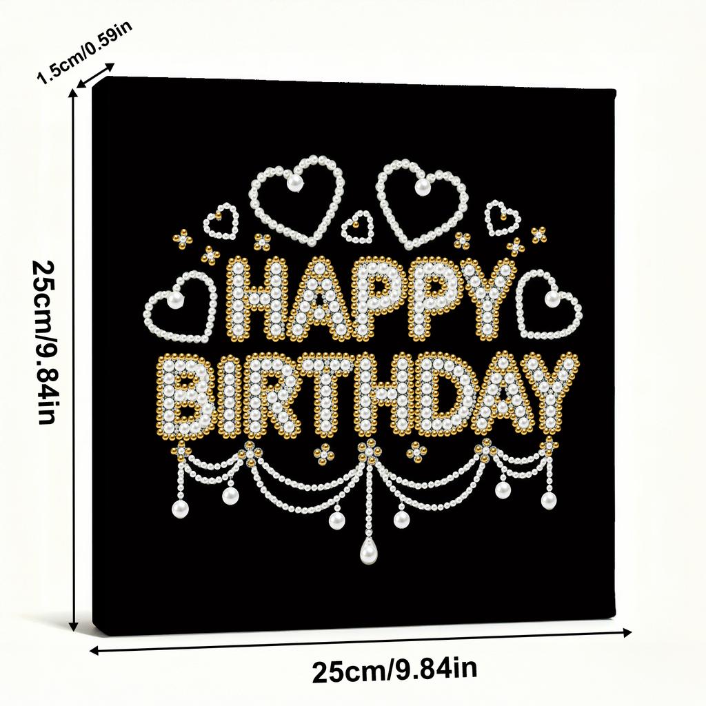 DIY Pearl Diamond Dots Paintings Picture Arts Craft With Frame Art Diamond Painting for Adults/Beginners Gift Home Decor 25x25cm