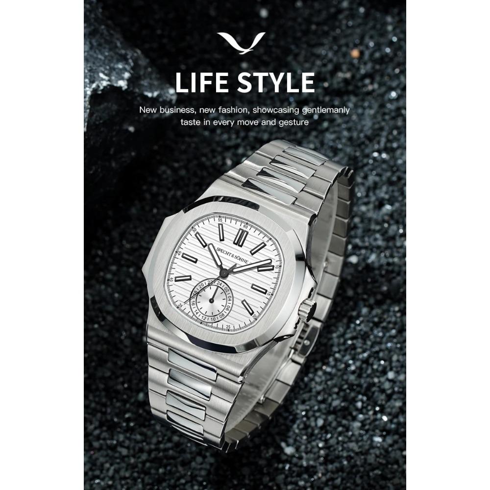 2025 Noutăți Ceasuri Specht & Söhne Classic 5980 Pentru Bărbați Ultra-subțire Oțel Cristal Safir Ceas Quartz Relogio Masculino