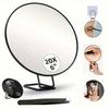 10/20/30X 14.7cm Magnifying Mirror Wall Hanging Handheld Desktop Mirror With Tweezers Magnified Makeup Vanity Mirror Bathroom