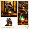 Estátua de Guaxinim em Resina com Luz LED Luminária de Mesa Decorativa para Casa Figura de Animal em Resina Iluminação de Destaque para Sala de Estar Quarto Escritório