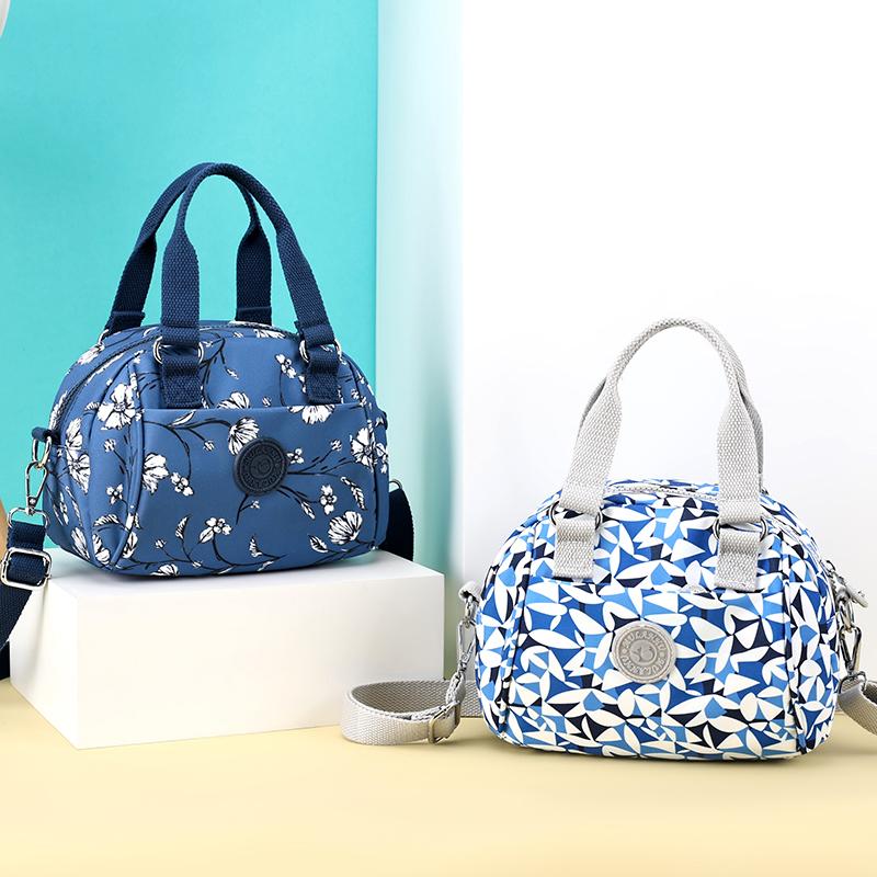 Women's Printed Shoulder Bag Water-Repellent Nylon Handbag