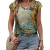 Women's New Casual V Neck Tops Versatile Fashion Trend Summer T-shirt