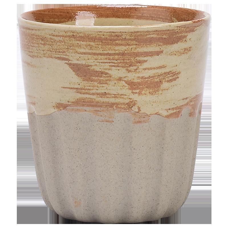 Hand-punched Ceramic Coffee Cup, Coarse Pottery Retro Japanese Mug, Creative Household Casual Cup, High-value Water Cup