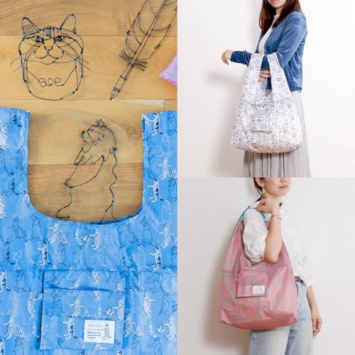 ACE Tokyo HAyU Foldable Eco Bag with Shoulder Strap, Marche Bag 17871, Travel