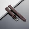 Ultra-Thin Soft Matte Unisex Cowhide Watch Strap with Medium-Luster Microfiber and Flat Grain