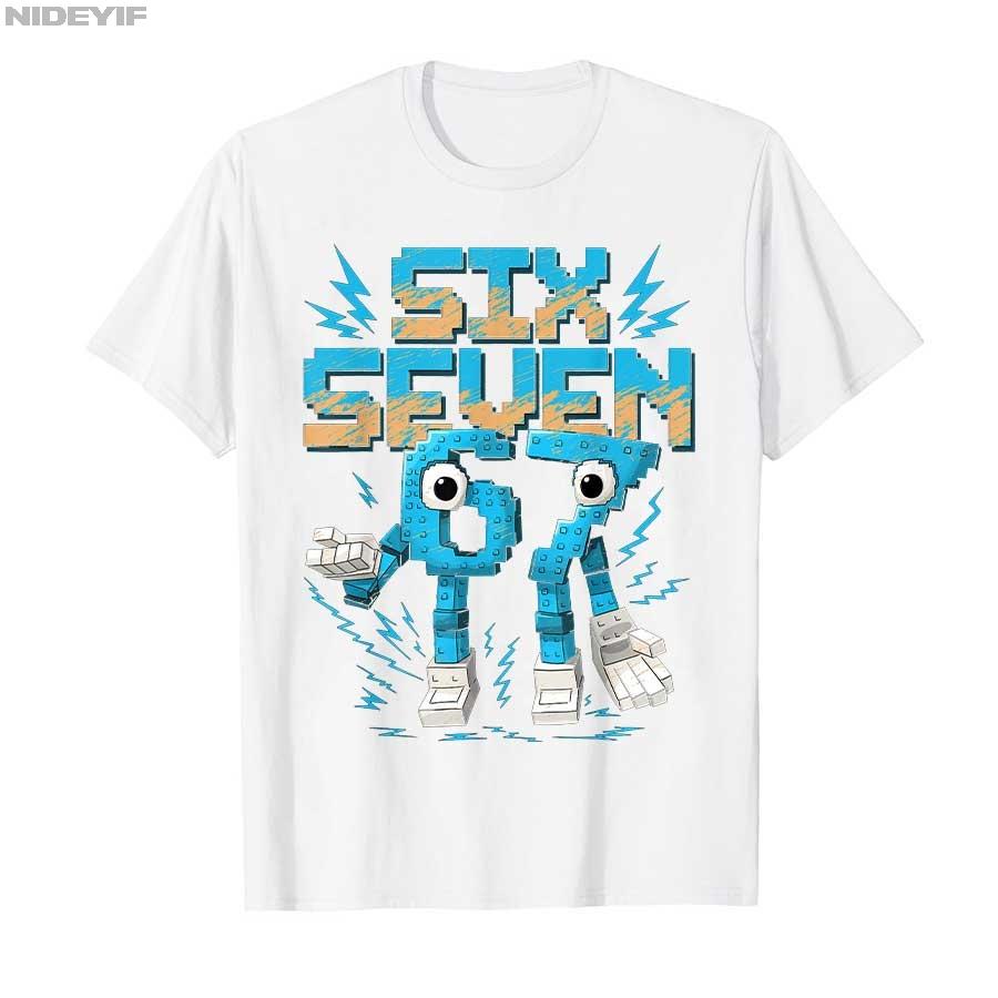 Meme 67 Six Seven 6 7 Italian Brainrot T-shirt For Men Women 100% Cotton T Shirts Short Sleeve Tops 1022-1