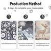 Majestic Deer Pearl Kit 5D DIY Round Rhinestone Art Craft for Adults Home Wall Decoration Beginner Friendly Frameless