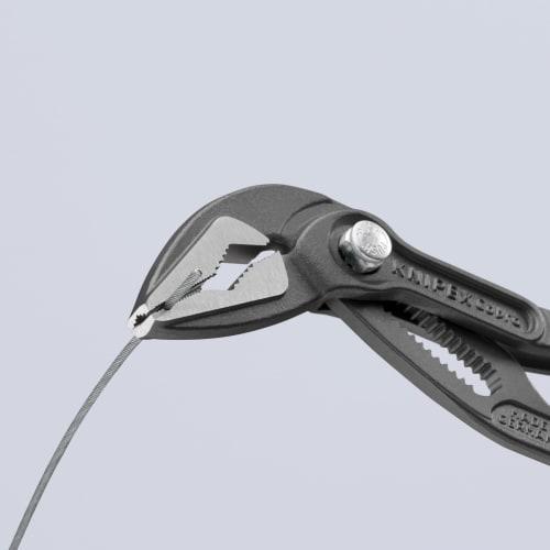 KNIPEX CobraES Extra Slim Water Pump Pliers, 180mm, with Non-Slip Plastic-Coated Handles, 8751-180