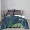 Save The Ocean Wave Blanket Super Soft Warm Light Thin Ocean Plastic Whale Melting Coast Is Calling Blue Ocean Wave