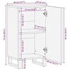VidaXL Buffet noir 40x33x75 cm bois massif de manguier, meuble de rangement, meuble de rangement de cuisine, meuble de 4017708