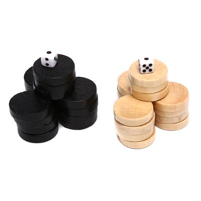 32Pcs Draughts/Checkers/Backgammon Chess Piece For Kids Board Game Learning