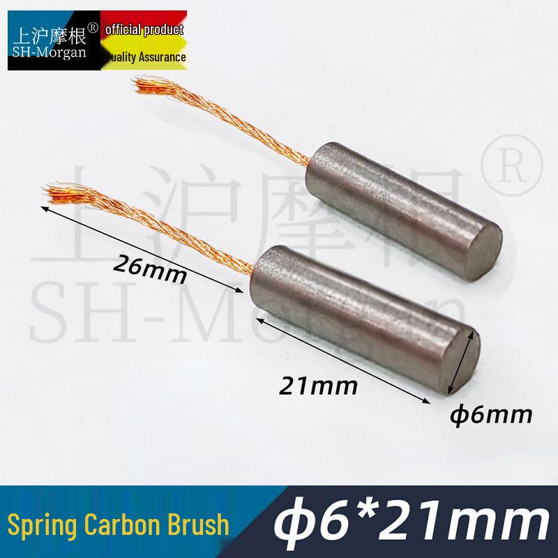 Cylindrical Clutch Carbon Brush Copper Round Screw Rod 6x38 8x30/40