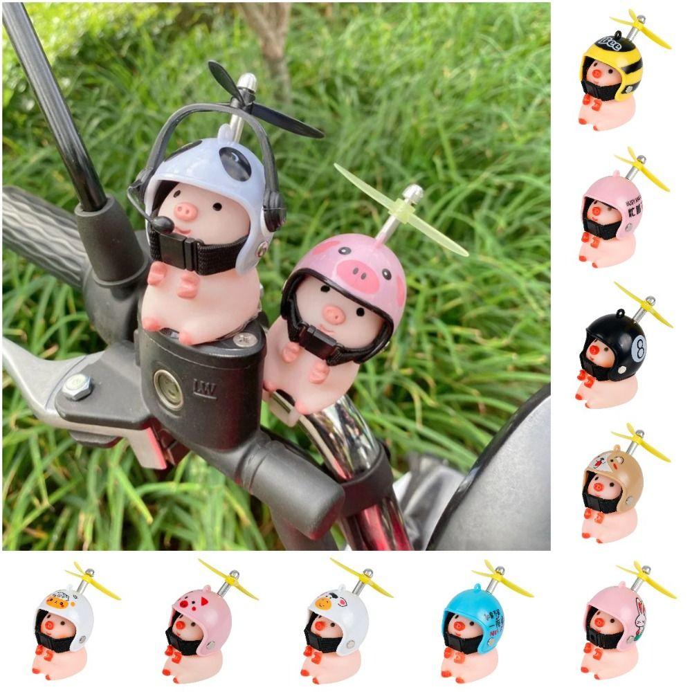 Propeller Helmet Little Yellow Duck Car Interior Personalized Car Duck With Helmet Cycling