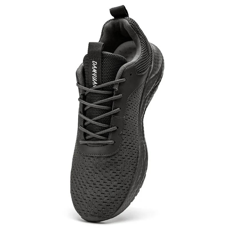 

Легкая спортивная обувь Damyuan, летние мужские кроссовки, высококачественная нескользящая модная теннисная обувь, мужские повседневные кроссовки 46 темно-серого