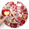 50 Sheets of Cute Fresh Graffiti Stickers: Apple-Inspired Decor for Mobile Phones